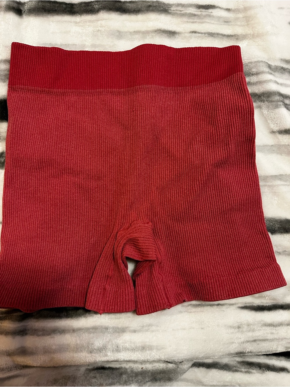Zenana Outfitters Ribbed Pink Knit Shorts